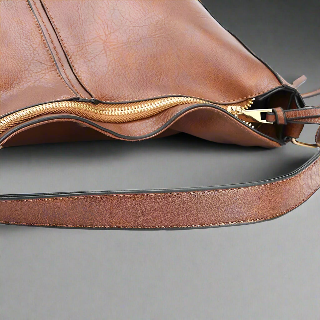 Women Premium Spacious Leather Shoulder Bag for Everyday Use - Rebooters