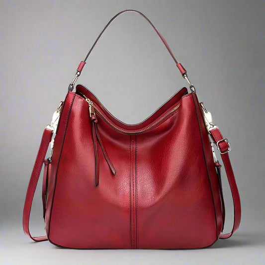 Women Premium Spacious Leather Shoulder Bag for Everyday Use - Rebooters