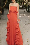 Elegant Ivy Ruffle Pleated Gown Dress for Special Occasions Rebooters Maxi Women's Dresses