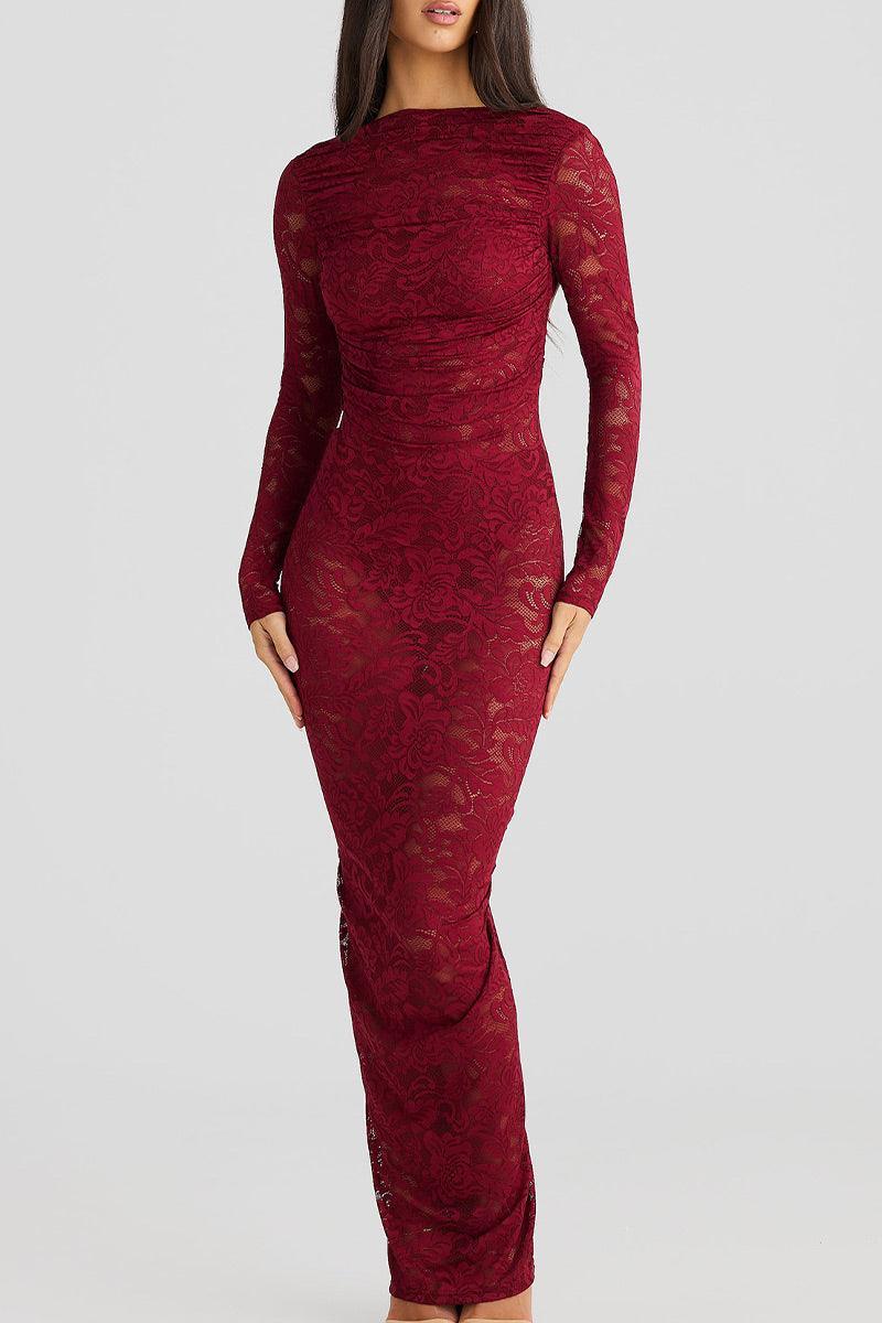 Elegant Iris Lace Backless Maxi Dress for Special Occasions Rebooters Maxi Women's Dresses