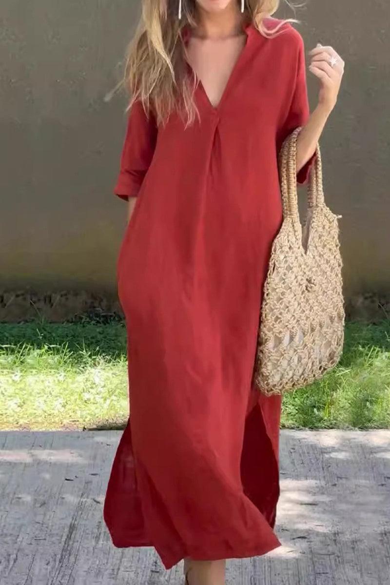 Darcie Linen Breeze Maxi Dress for Effortless Comfort Rebooters Maxi Women's Dresses