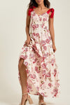 Blossom Floral Smocked Maxi Dress for Elegant Summer Look - Rebooters -Women's Dresses