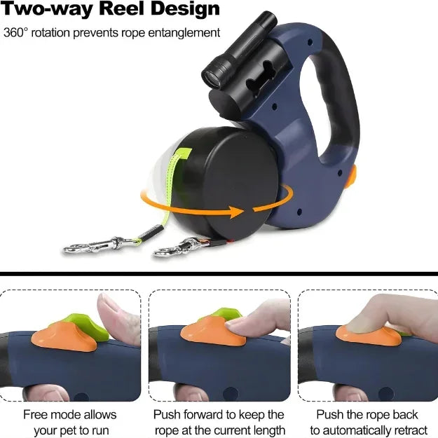 Rebooters Twin-Line Retractable Dog Lead | Rebooters