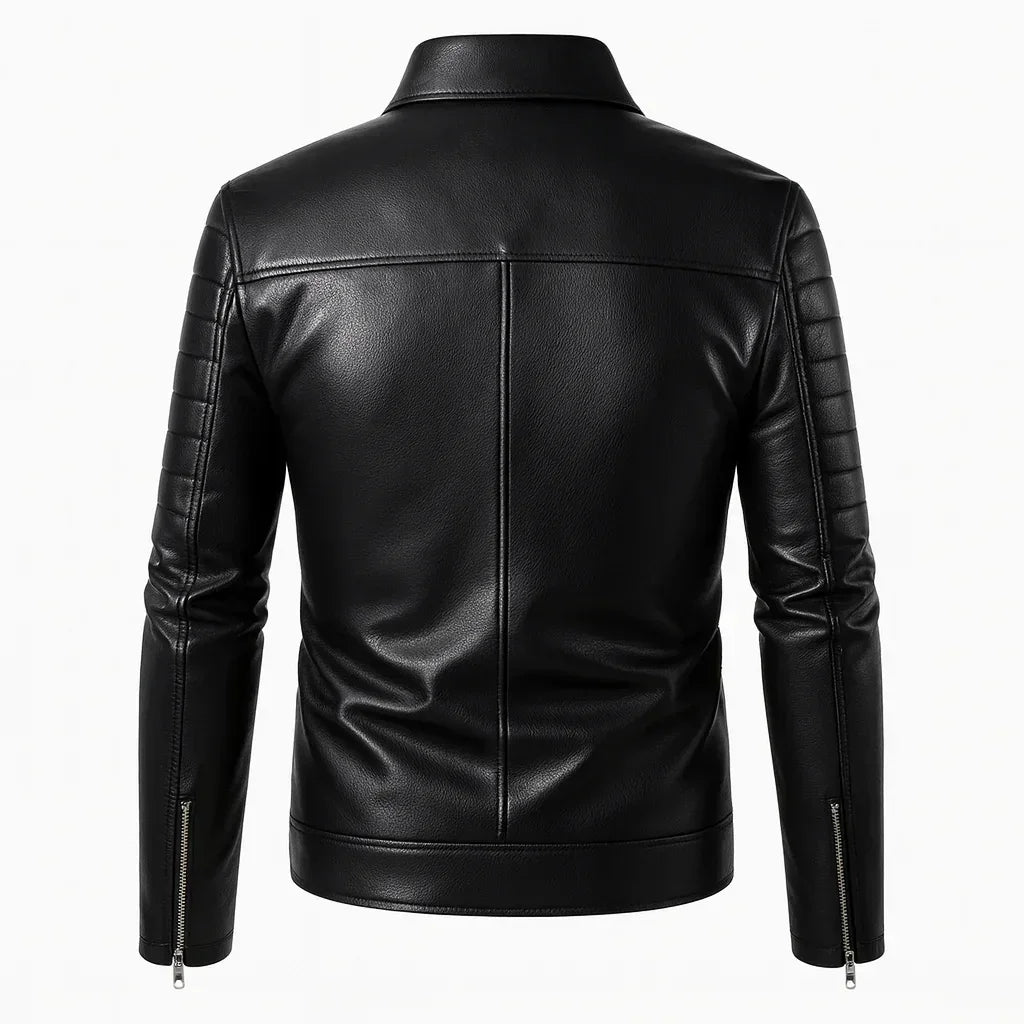 Rider Men’s Black Leather Jacket | Rebooters
