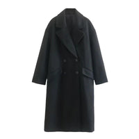 Rosa Women's Chic Winter Woolen Coat Stylish Double-Breasted Design - Rebooters