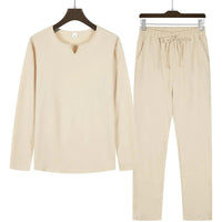 Men's long sleeve top and drawstring pants set Rebooters mens 2 piece set
