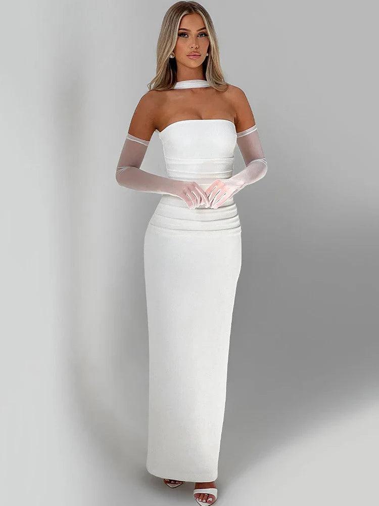 Ellison Women's Evening Prom Dress with Halter Detail Rebooters Maxi Women's Dresses