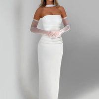 Lorelai Women's Evening Prom Dress with Halter Scarf Detail - Rebooters -Women's Dresses