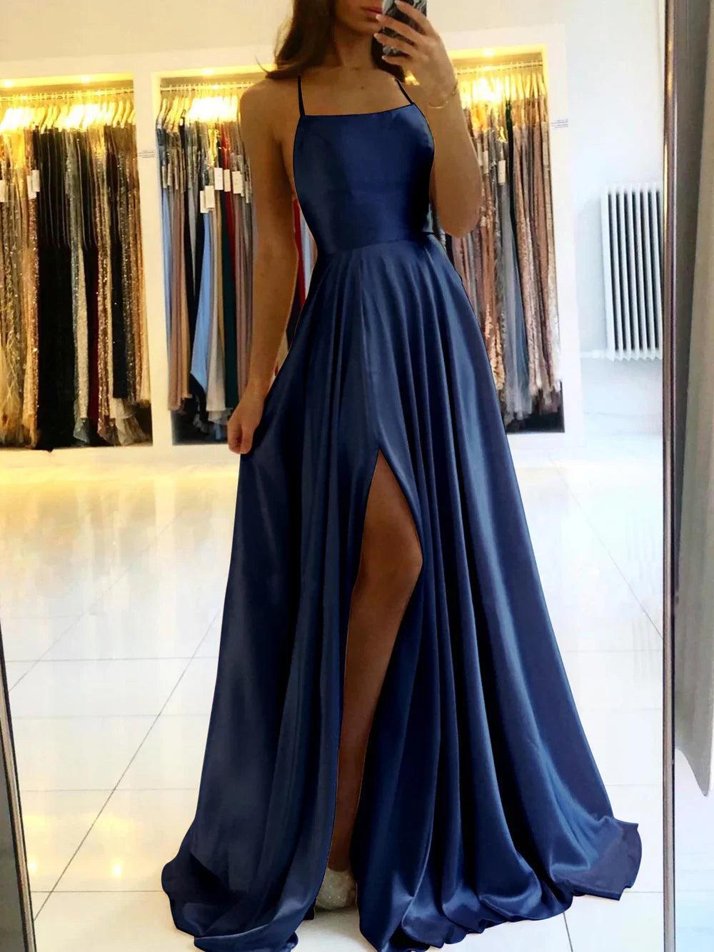 Carmela Women's Evening Prom Gown with High Slit Rebooters Maxi Women's Dresses