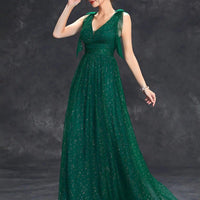 Paloma Women's Evening Gown - Glitter Embellished Design - Rebooters -Women's Dresses