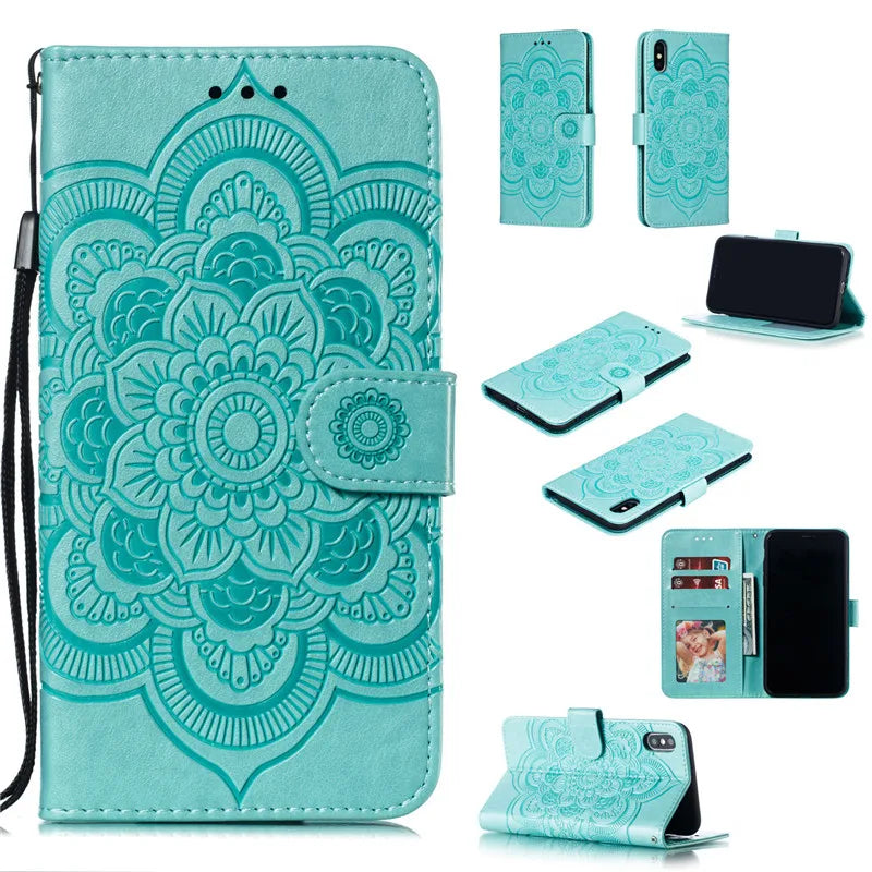 Chic Floral Leather Wallet Case for Your iPhone - Rebooters