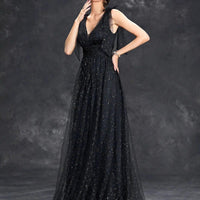 Paloma Women's Evening Gown - Glitter Embellished Design - Rebooters -Women's Dresses