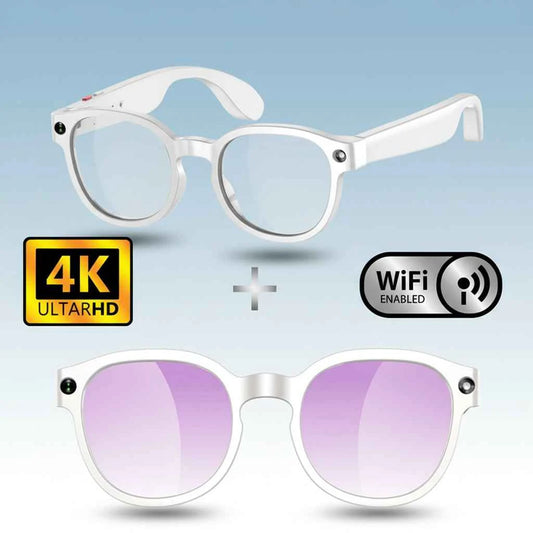4KHD AI Smart Glasses Photochromic Lens Camera Glasses