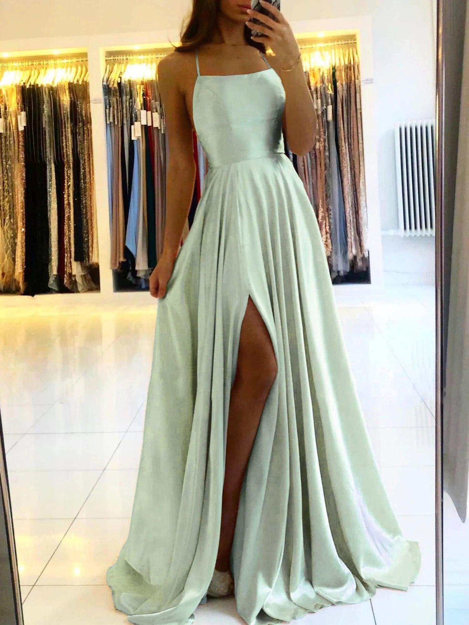 Carmela Women's Evening Prom Gown with High Slit Rebooters Maxi Women's Dresses