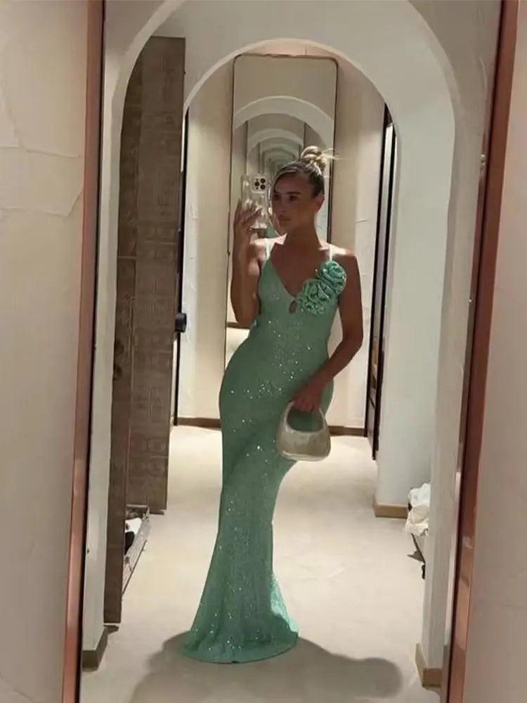 Cataleya Elegant Sequin Floor-Length Women's Evening Dress Rebooters Maxi Women's Dresses