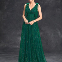 Paloma Women's Evening Gown - Glitter Embellished Design - Rebooters -Women's Dresses