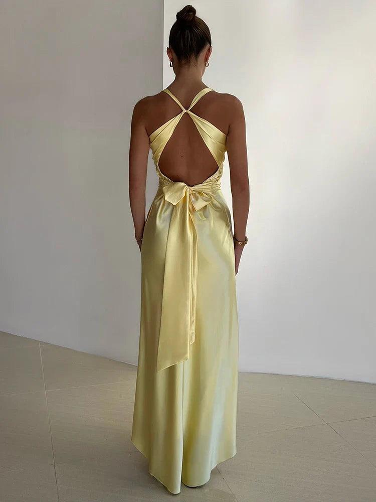 Harlow | Women's Evening Gown with Satin Finish Rebooters Maxi Women's Dresses