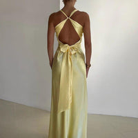 Kiara Women's Evening Gown with Satin Finish - Rebooters -Women's Dresses