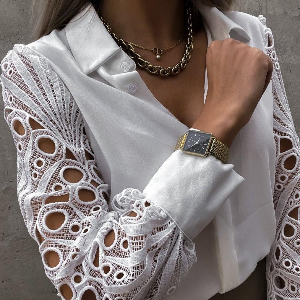 Elegant Women's Shirt with Lace Details for Stylish Wear - Rebooters