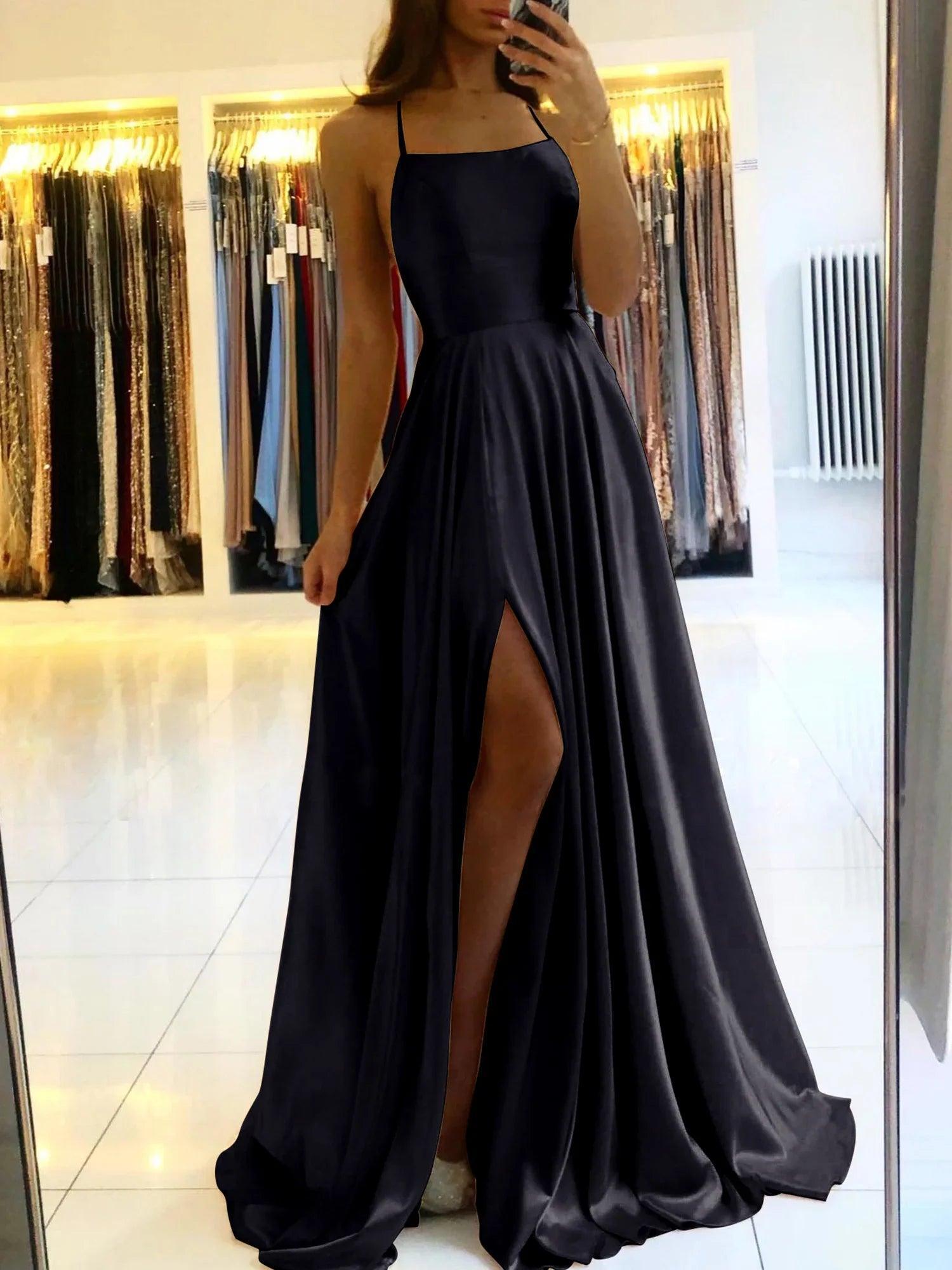 Carmela Women's Evening Prom Gown with High Slit Rebooters Maxi Women's Dresses