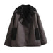 Emery Luxe Jacket - Cozy Faux Leather and Wool Blend - Rebooters