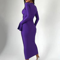 Avianna Women's Evening Dress with Flared Sleeves Rebooters Maxi Women's Dresses