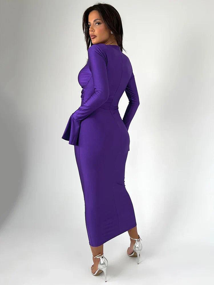 Avianna Women's Evening Dress with Flared Sleeves Rebooters Maxi Women's Dresses