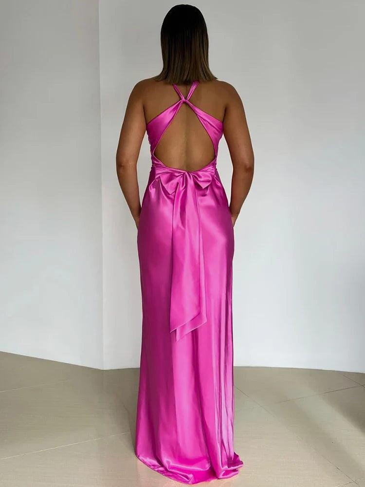 Harlow | Women's Evening Gown with Satin Finish Rebooters Maxi Women's Dresses