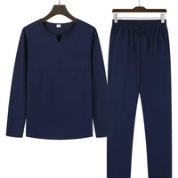 Men's long sleeve top and drawstring pants set Rebooters mens 2 piece set