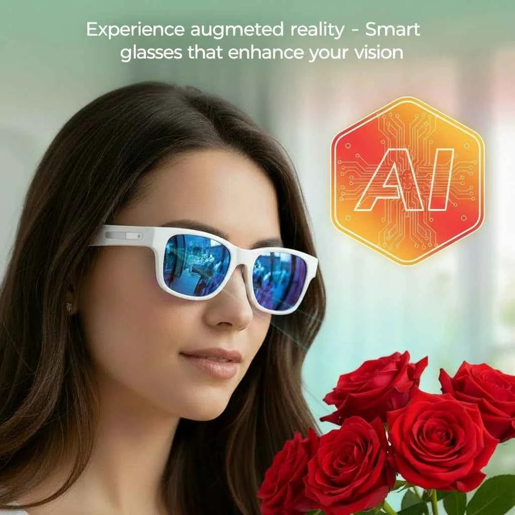 4KHD AI Smart Glasses Photochromic Lens Camera Glasses