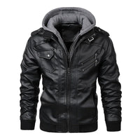 Men's Leather Jacket Autumn Casual Motorcycle PU Biker Leather - Rebooters Mens Leather Jackets