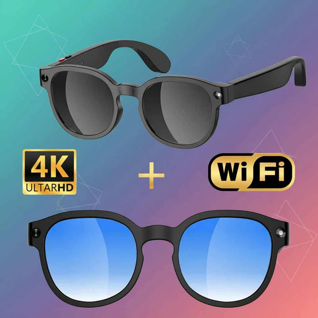 4KHD AI Smart Glasses Photochromic Lens Camera Glasses