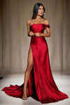 Elegant Rosalie Women's Formal Evening Prom Gown with High Slit Rebooters Maxi Women's Dresses
