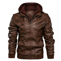 Men's Leather Jacket Autumn Casual Motorcycle PU Biker Leather - Rebooters Mens Leather Jackets
