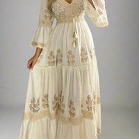 Long Dress Women Summer Boho Lace Dresses Female Beach - Rebooters -Women's Dresses