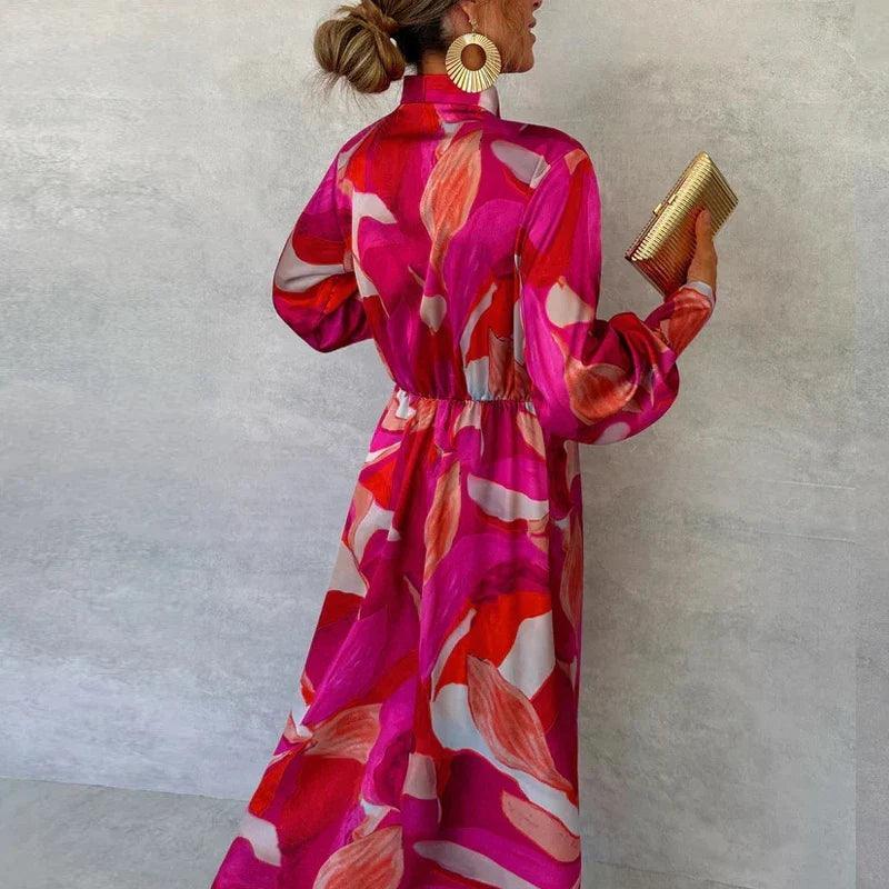 Anaya Women's Maxi Dress with Floral Print and Tie Rebooters Maxi Women's Dresses