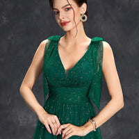 Paloma Women's Evening Gown - Glitter Embellished Design - Rebooters -Women's Dresses