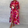 Elegant Nadia Women's Maxi Dress with Floral Print and Tie Rebooters Maxi Women's Dresses