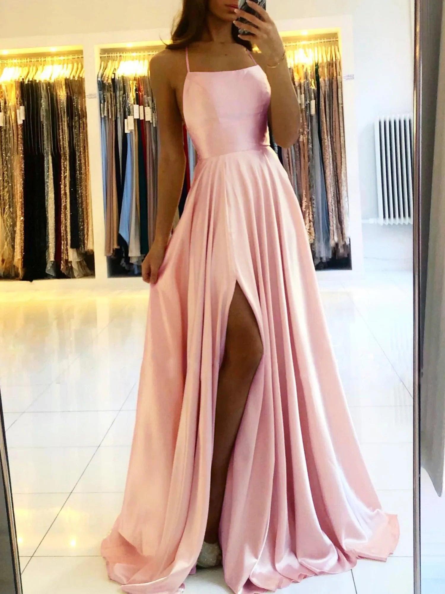 Carmela Women's Evening Prom Gown with High Slit Rebooters Maxi Women's Dresses