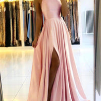 Elegant Malia Women's Evening Prom Gown with High Slit Rebooters Maxi Women's Dresses