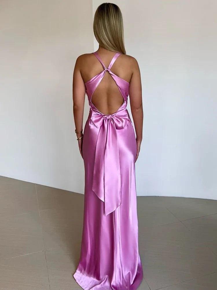 Harlow | Women's Evening Gown with Satin Finish Rebooters Maxi Women's Dresses