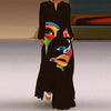 Natasha Women's Maxi Dress with Artistic Print and Flowing Fit - Rebooters -Women's Dresses