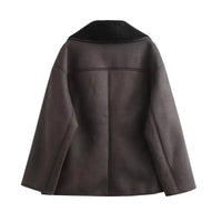 Emery Luxe Jacket - Cozy Faux Leather and Wool Blend - Rebooters