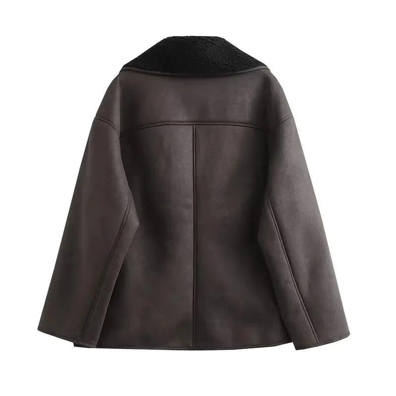 Emery Luxe Jacket - Cozy Faux Leather and Wool Blend - Rebooters