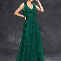 Paloma Women's Evening Gown - Glitter Embellished Design - Rebooters -Women's Dresses