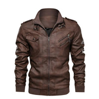 Men's Leather Jacket Autumn Casual Motorcycle PU Biker Leather - Rebooters Mens Leather Jackets