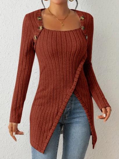 Women's Ribbed Button Shirt for Casual Everyday Wear Rebooters Womens Shirts