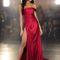 Elegant Rosalie Women's Formal Evening Prom Gown with High Slit Rebooters Maxi Women's Dresses