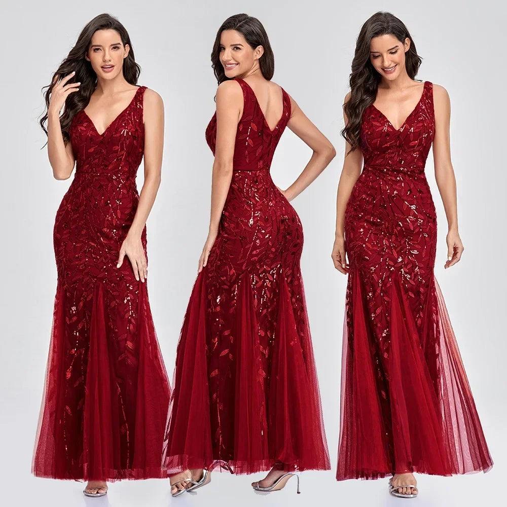 Athena Women's Evening Prom Gown with Sequin Details Rebooters Maxi Women's Dresses