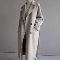 Serena Women's Long Wool Winter Coat for Chic Comfort - Rebooters